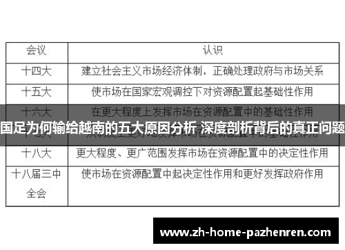 国足为何输给越南的五大原因分析 深度剖析背后的真正问题